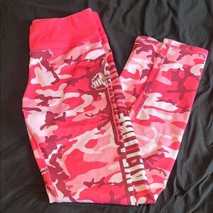 Kids Red Camouflage Leggings
